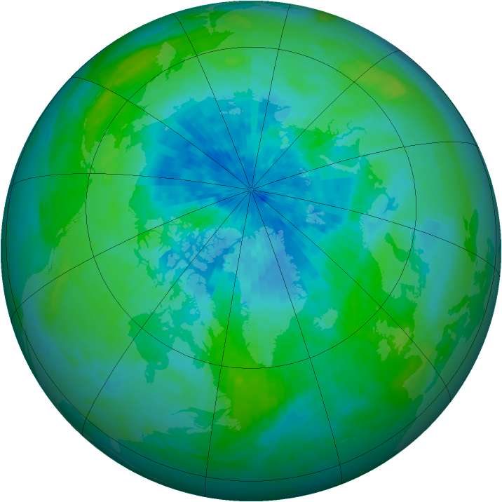 Arctic ozone map for 14 September 2004